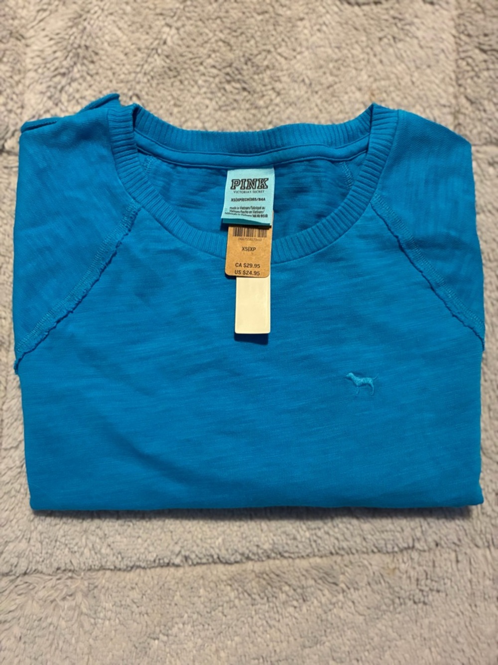 Beautiful Bold Blue Color Crop Top VS PINK